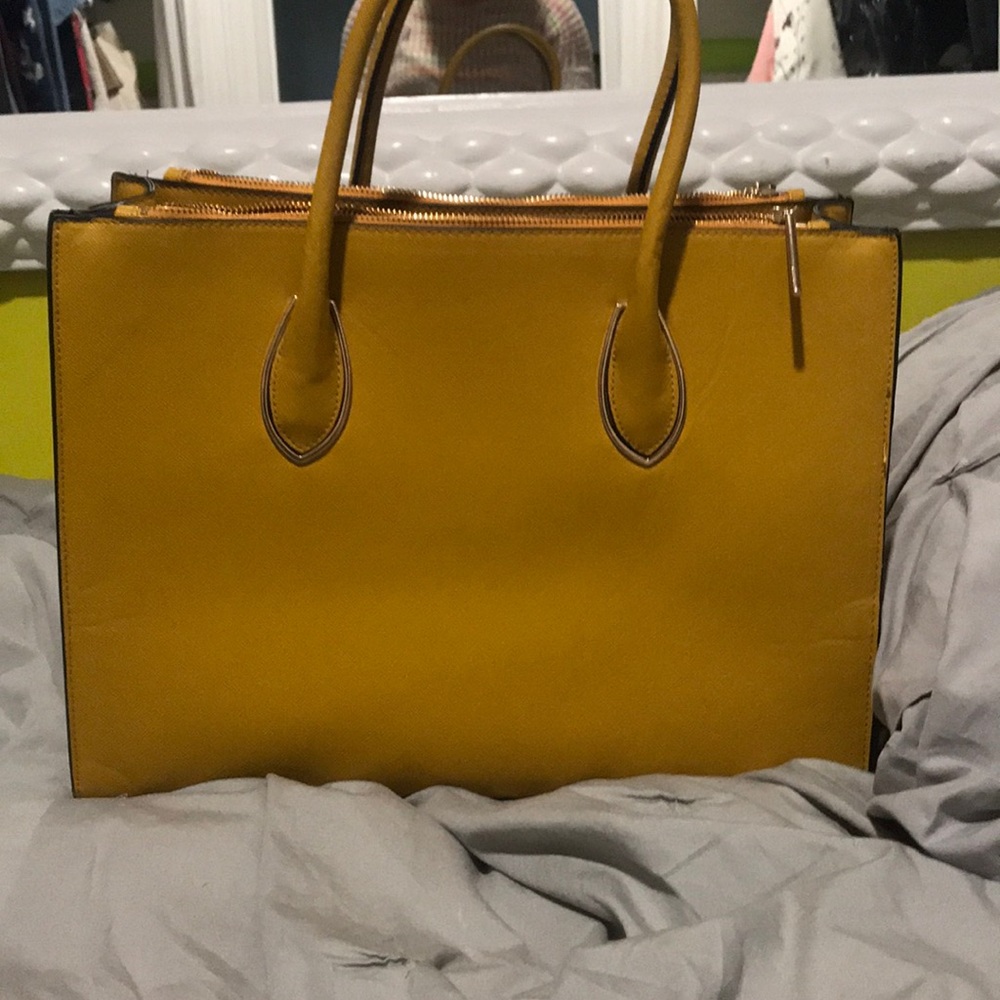 Yellow H&M handbag